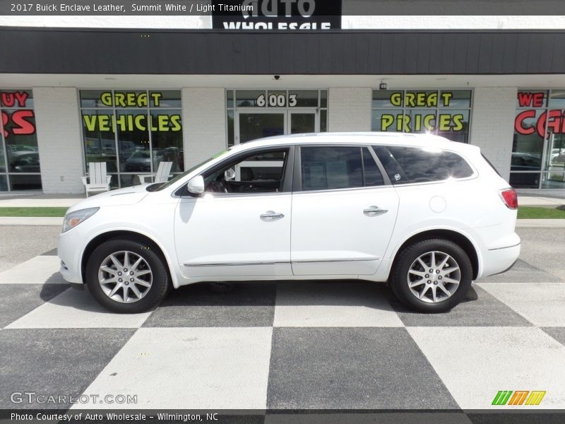Summit White / Light Titanium 2017 Buick Enclave Leather