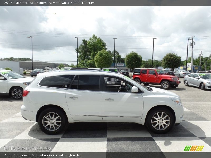 Summit White / Light Titanium 2017 Buick Enclave Leather