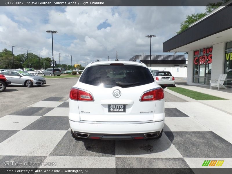 Summit White / Light Titanium 2017 Buick Enclave Leather
