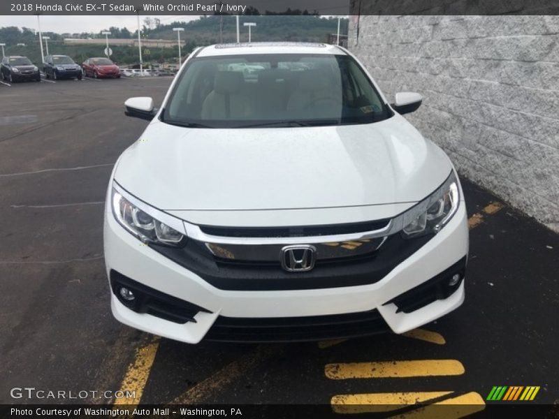 White Orchid Pearl / Ivory 2018 Honda Civic EX-T Sedan