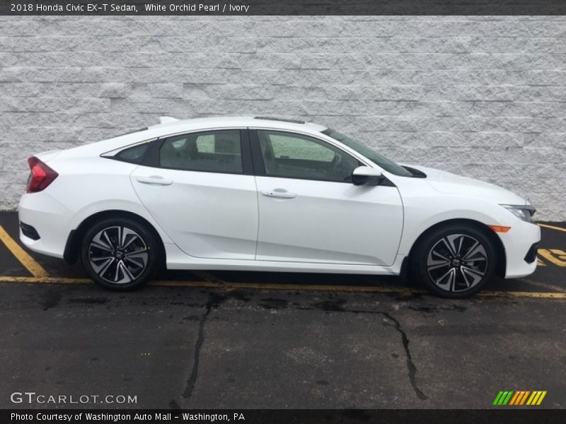 White Orchid Pearl / Ivory 2018 Honda Civic EX-T Sedan