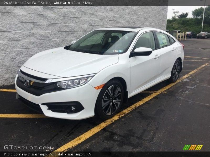 White Orchid Pearl / Ivory 2018 Honda Civic EX-T Sedan