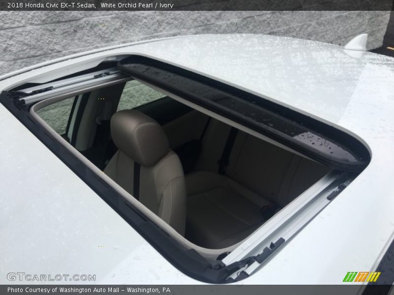White Orchid Pearl / Ivory 2018 Honda Civic EX-T Sedan