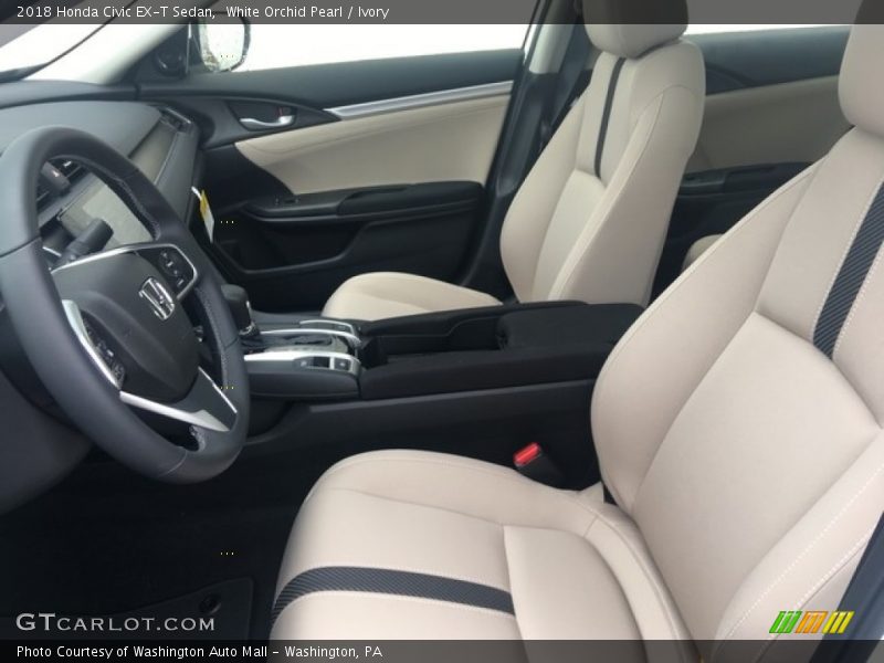 White Orchid Pearl / Ivory 2018 Honda Civic EX-T Sedan