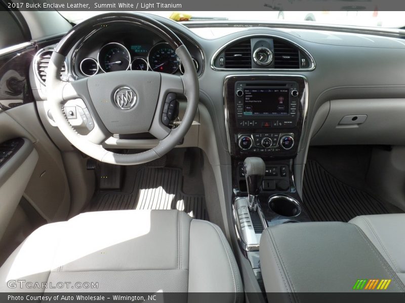 Summit White / Light Titanium 2017 Buick Enclave Leather