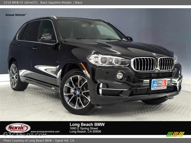 Black Sapphire Metallic / Black 2018 BMW X5 sDrive35i