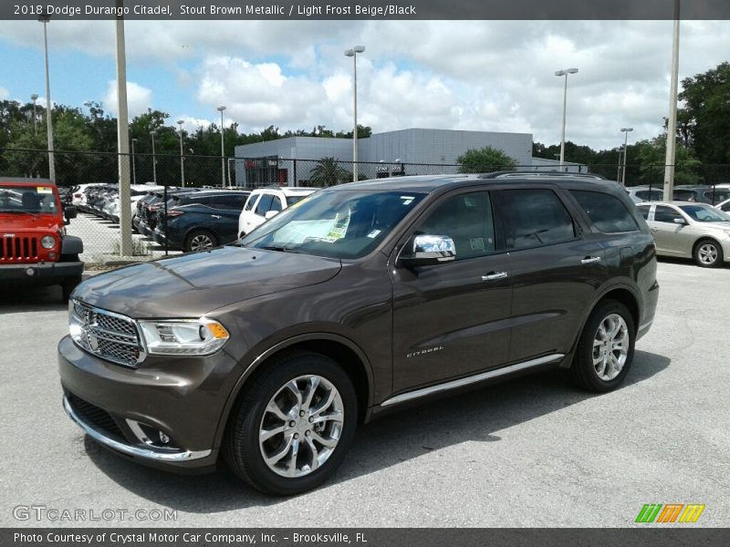 Stout Brown Metallic / Light Frost Beige/Black 2018 Dodge Durango Citadel