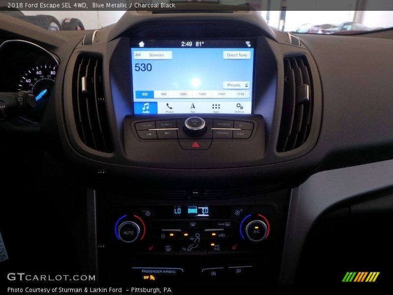 Blue Metallic / Charcoal Black 2018 Ford Escape SEL 4WD
