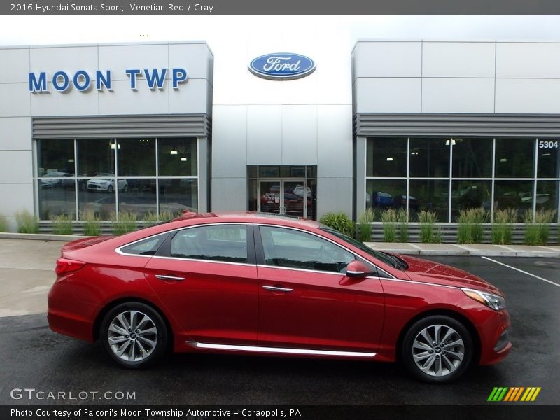 Venetian Red / Gray 2016 Hyundai Sonata Sport