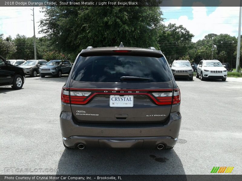 Stout Brown Metallic / Light Frost Beige/Black 2018 Dodge Durango Citadel