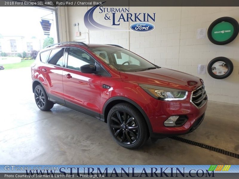 Ruby Red / Charcoal Black 2018 Ford Escape SEL 4WD