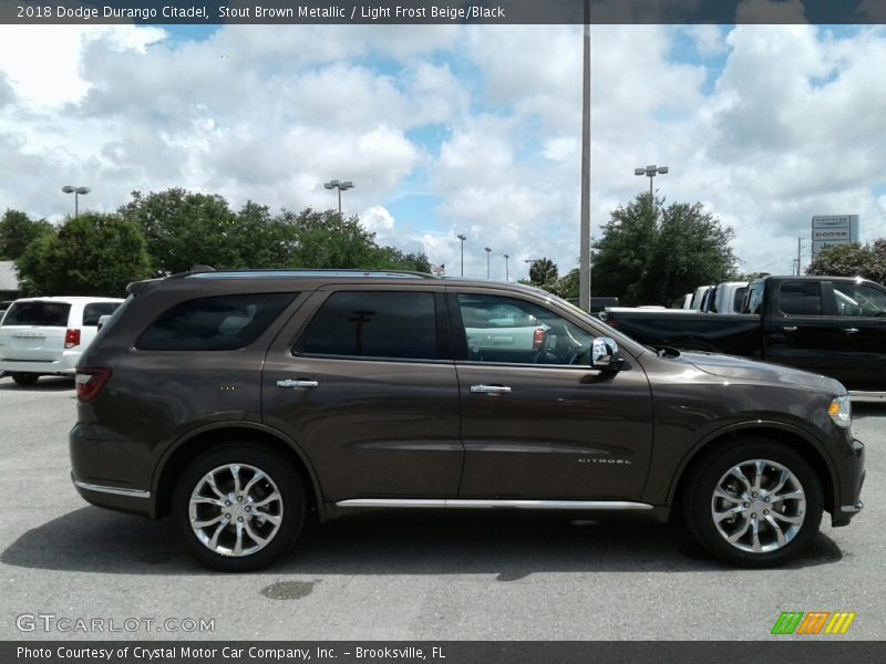 Stout Brown Metallic / Light Frost Beige/Black 2018 Dodge Durango Citadel