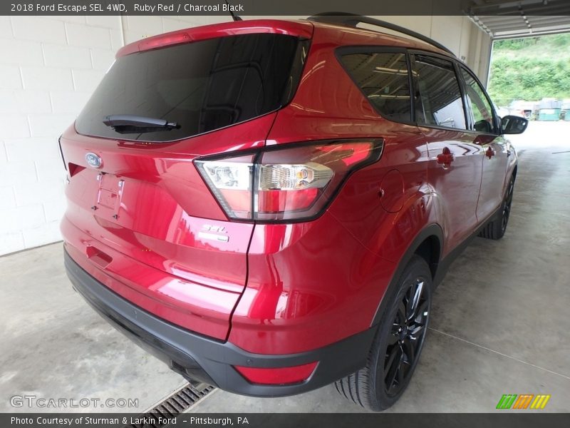 Ruby Red / Charcoal Black 2018 Ford Escape SEL 4WD