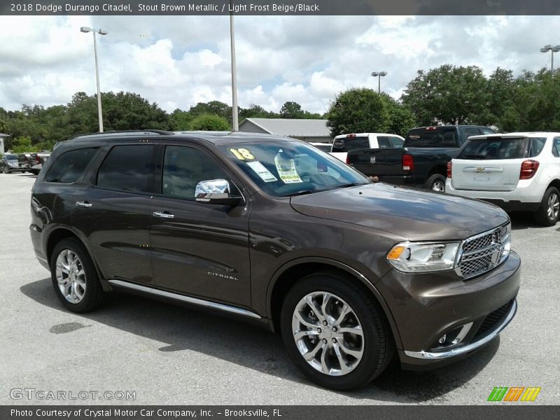 Stout Brown Metallic / Light Frost Beige/Black 2018 Dodge Durango Citadel