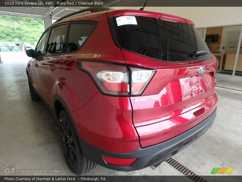 Ruby Red / Charcoal Black 2018 Ford Escape SEL 4WD