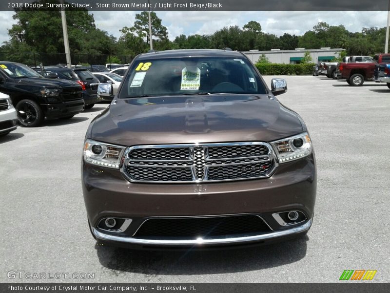 Stout Brown Metallic / Light Frost Beige/Black 2018 Dodge Durango Citadel