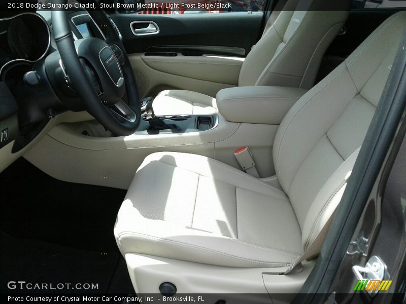 Stout Brown Metallic / Light Frost Beige/Black 2018 Dodge Durango Citadel