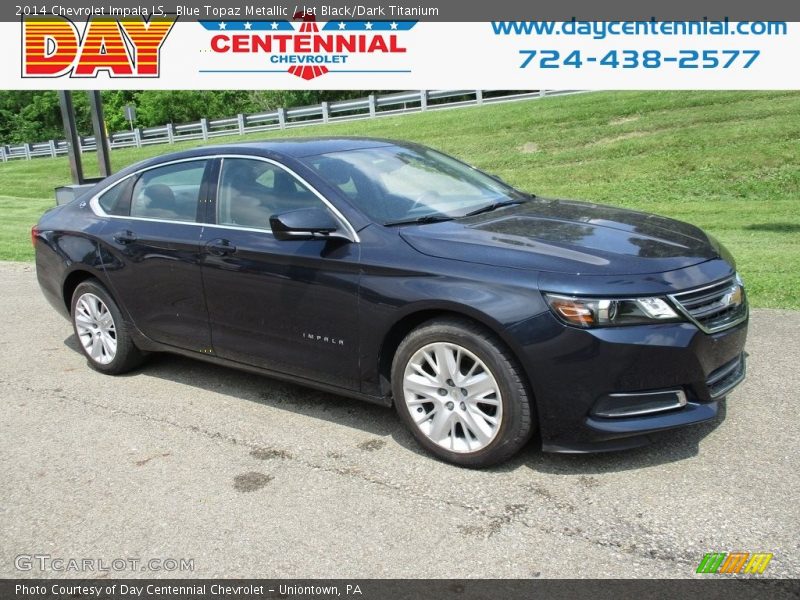 Blue Topaz Metallic / Jet Black/Dark Titanium 2014 Chevrolet Impala LS