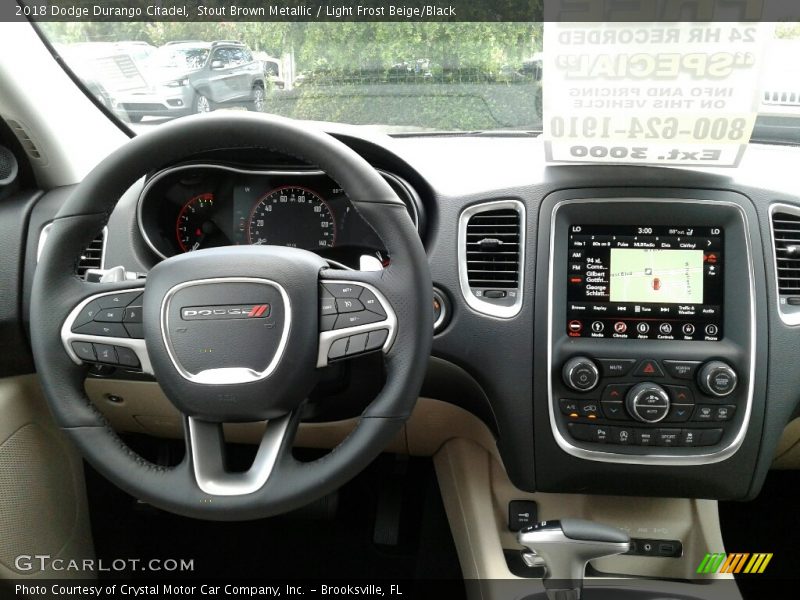 Stout Brown Metallic / Light Frost Beige/Black 2018 Dodge Durango Citadel