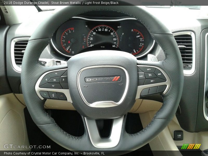 Stout Brown Metallic / Light Frost Beige/Black 2018 Dodge Durango Citadel