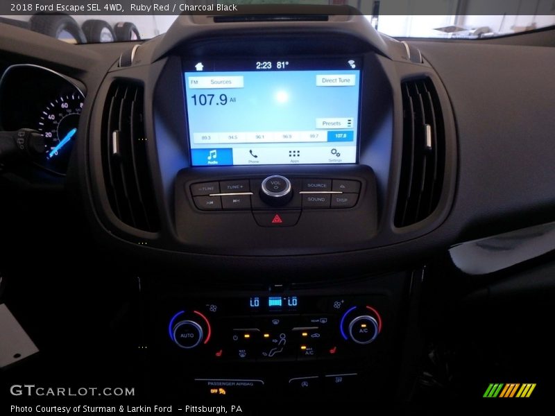 Ruby Red / Charcoal Black 2018 Ford Escape SEL 4WD