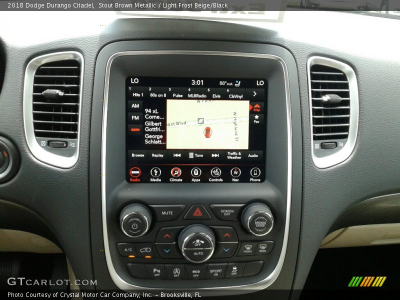Stout Brown Metallic / Light Frost Beige/Black 2018 Dodge Durango Citadel