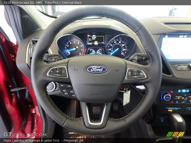 Ruby Red / Charcoal Black 2018 Ford Escape SEL 4WD
