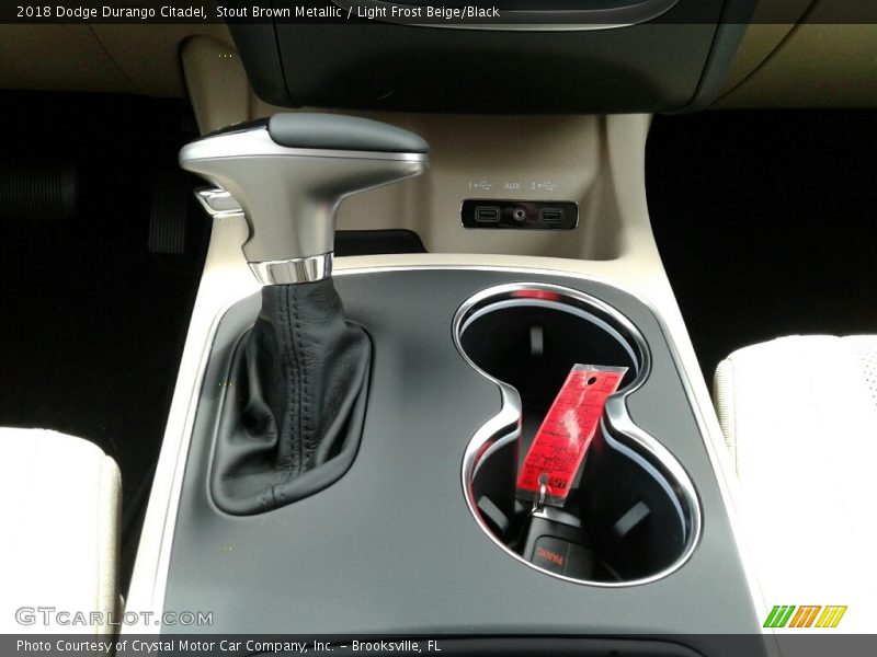 Stout Brown Metallic / Light Frost Beige/Black 2018 Dodge Durango Citadel