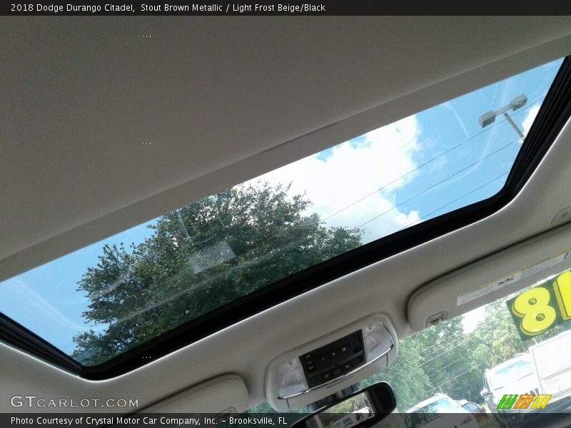 Stout Brown Metallic / Light Frost Beige/Black 2018 Dodge Durango Citadel