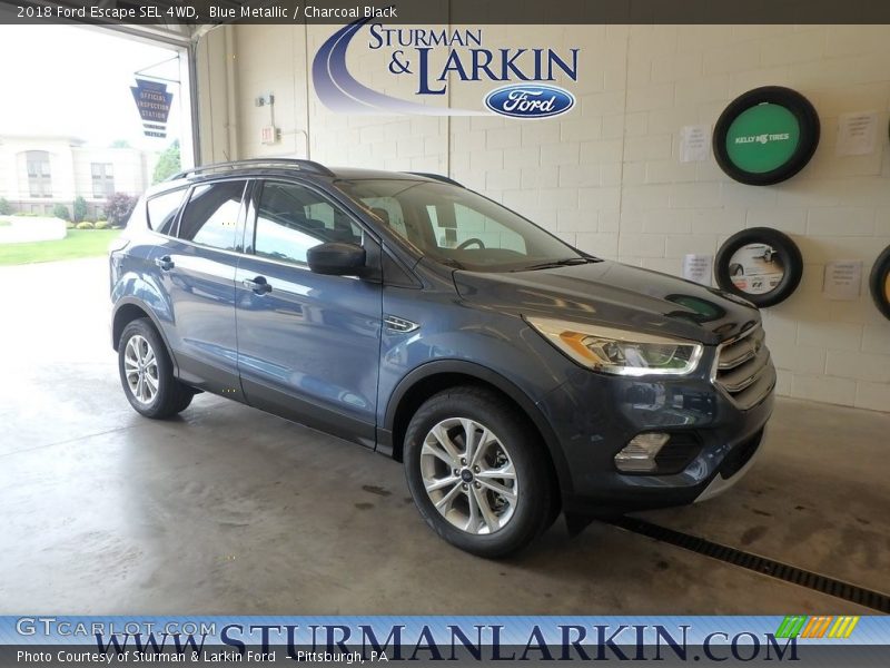 Blue Metallic / Charcoal Black 2018 Ford Escape SEL 4WD