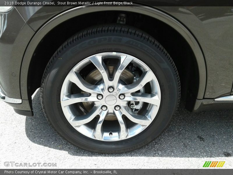 Stout Brown Metallic / Light Frost Beige/Black 2018 Dodge Durango Citadel