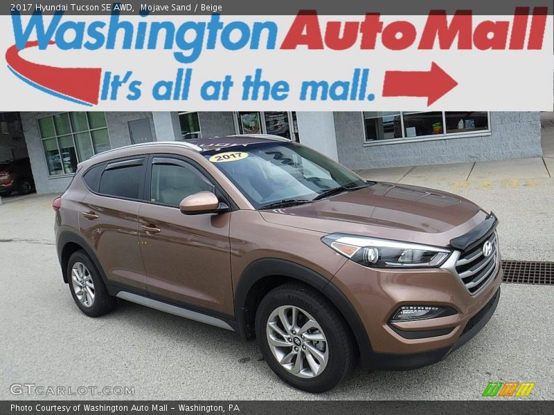 Mojave Sand / Beige 2017 Hyundai Tucson SE AWD