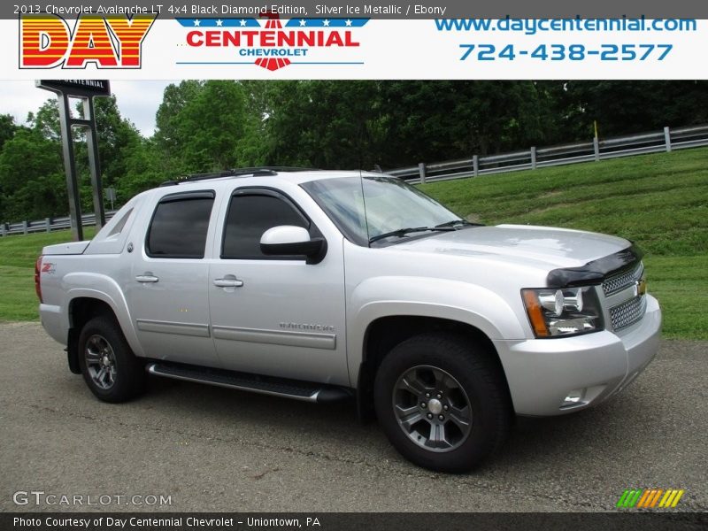 Silver Ice Metallic / Ebony 2013 Chevrolet Avalanche LT 4x4 Black Diamond Edition