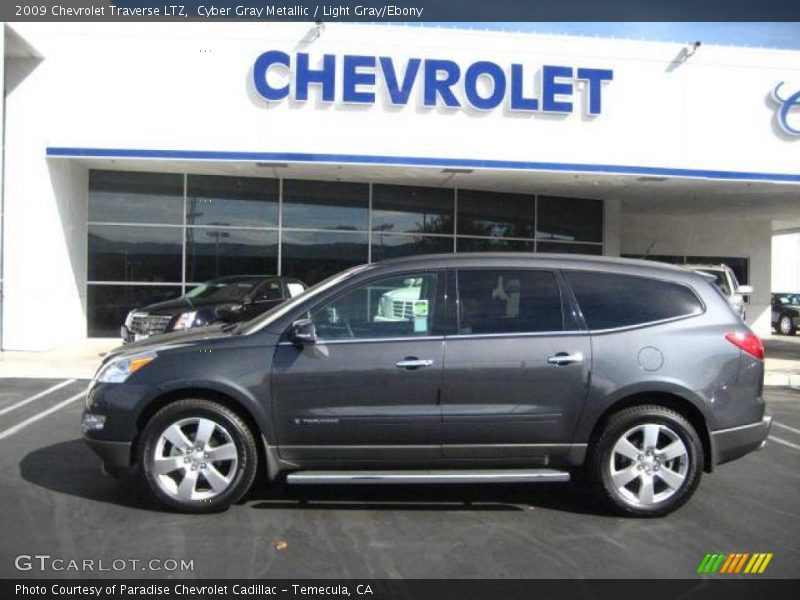 Cyber Gray Metallic / Light Gray/Ebony 2009 Chevrolet Traverse LTZ