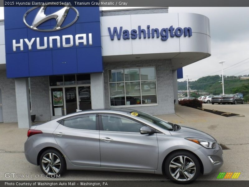 Titanium Gray Metallic / Gray 2015 Hyundai Elantra Limited Sedan