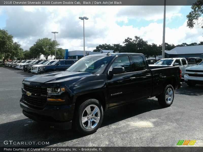 Black / Dark Ash/Jet Black 2018 Chevrolet Silverado 1500 Custom Double Cab