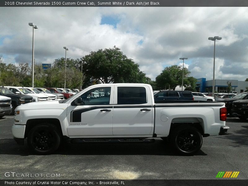 Summit White / Dark Ash/Jet Black 2018 Chevrolet Silverado 1500 Custom Crew Cab