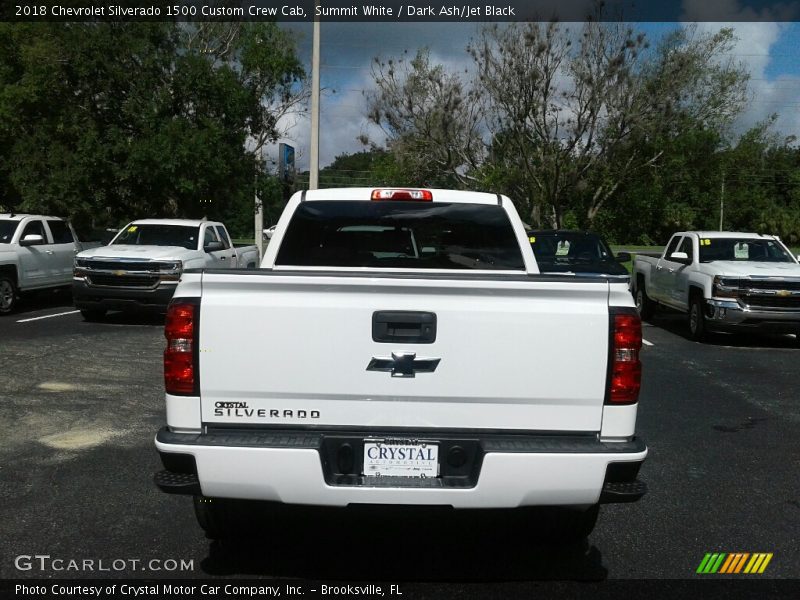 Summit White / Dark Ash/Jet Black 2018 Chevrolet Silverado 1500 Custom Crew Cab