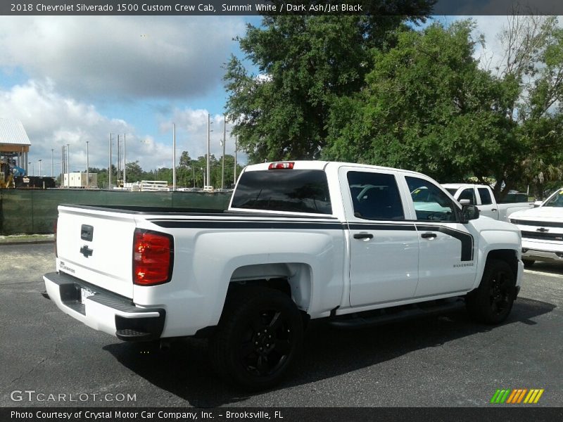 Summit White / Dark Ash/Jet Black 2018 Chevrolet Silverado 1500 Custom Crew Cab