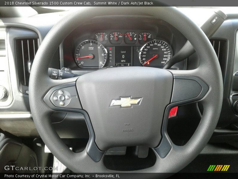 Summit White / Dark Ash/Jet Black 2018 Chevrolet Silverado 1500 Custom Crew Cab