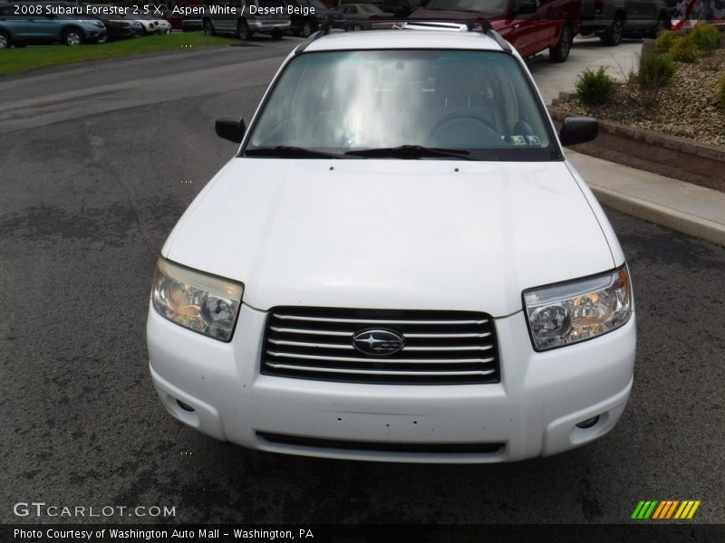 Aspen White / Desert Beige 2008 Subaru Forester 2.5 X