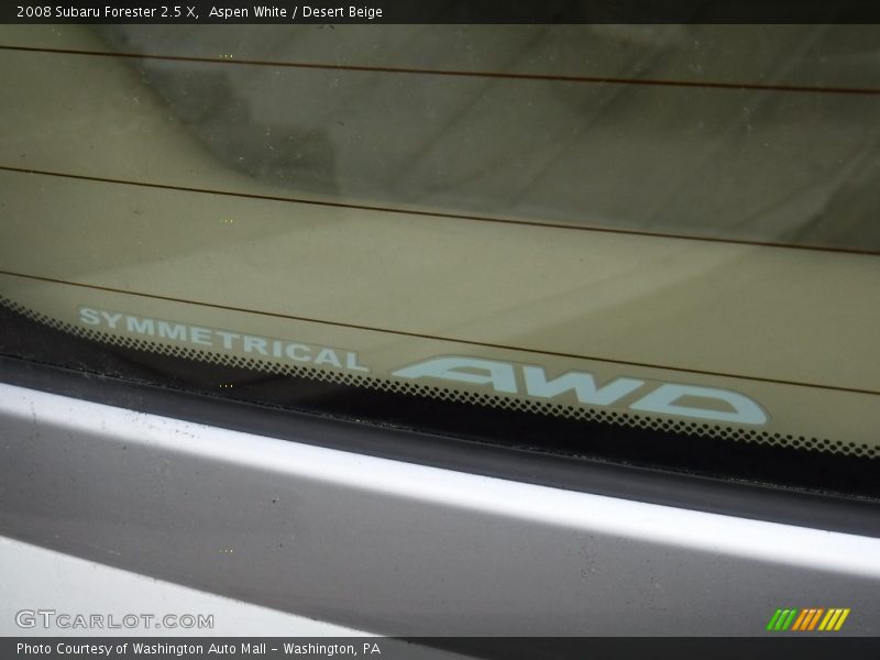 Aspen White / Desert Beige 2008 Subaru Forester 2.5 X