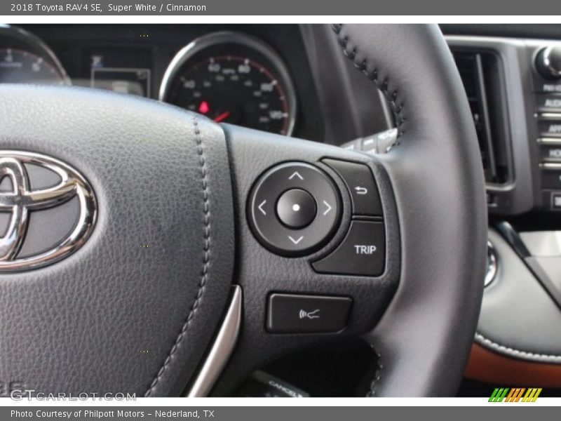 Super White / Cinnamon 2018 Toyota RAV4 SE