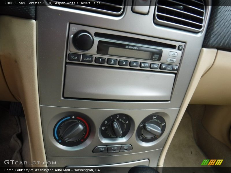 Aspen White / Desert Beige 2008 Subaru Forester 2.5 X