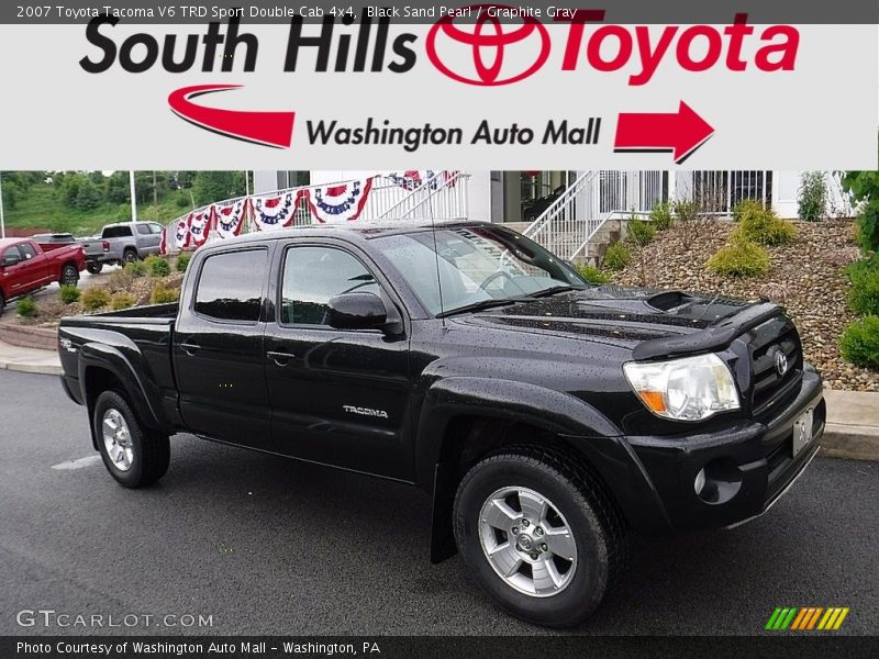 Black Sand Pearl / Graphite Gray 2007 Toyota Tacoma V6 TRD Sport Double Cab 4x4