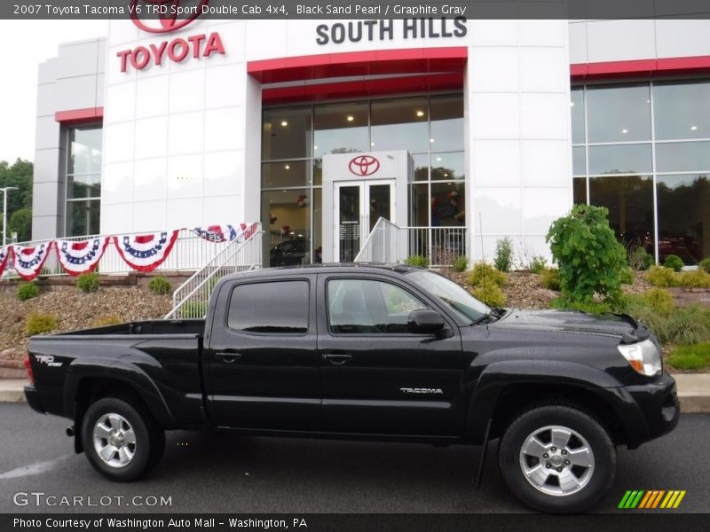Black Sand Pearl / Graphite Gray 2007 Toyota Tacoma V6 TRD Sport Double Cab 4x4
