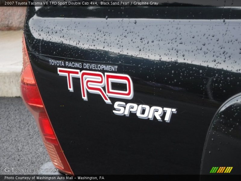 Black Sand Pearl / Graphite Gray 2007 Toyota Tacoma V6 TRD Sport Double Cab 4x4