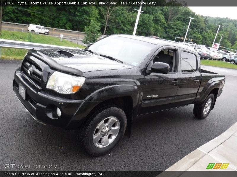 Black Sand Pearl / Graphite Gray 2007 Toyota Tacoma V6 TRD Sport Double Cab 4x4