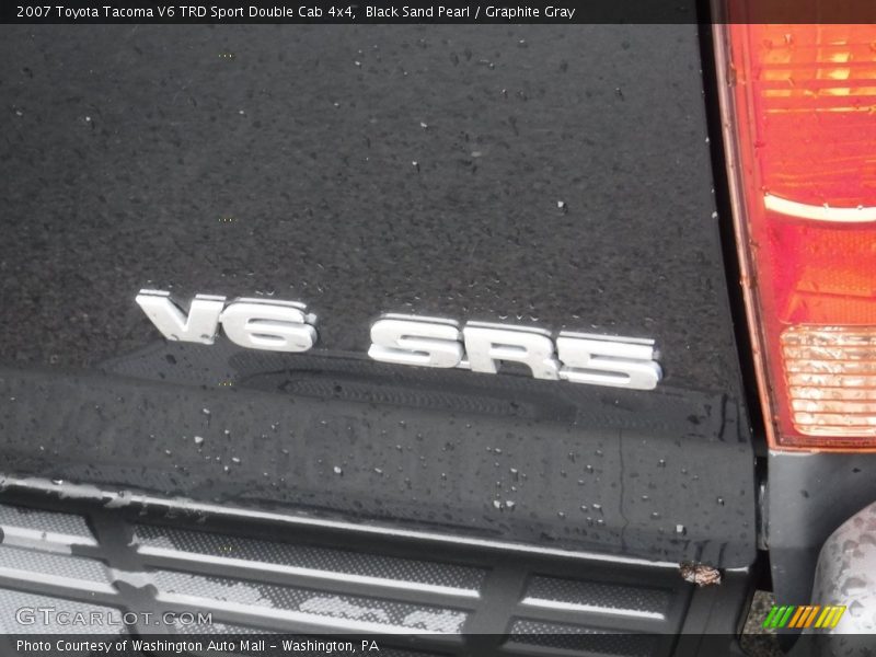 Black Sand Pearl / Graphite Gray 2007 Toyota Tacoma V6 TRD Sport Double Cab 4x4