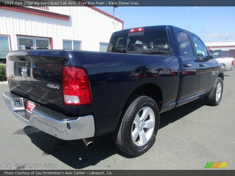 True Blue Pearl / Black/Diesel Gray 2017 Ram 1500 Big Horn Quad Cab 4x4